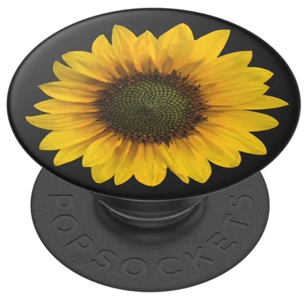 NWT Popsockets Popgrip Black Yellow Seed Money Sunflower Flower New in Package